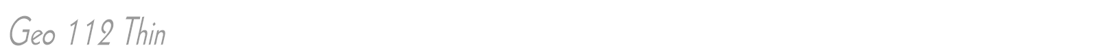 Geo 112 Extended font preview